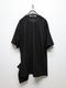 Ground Y�����饦��ɥ磻/30 HARD TWIST STRETCH JERSEY LEFT SIDE CUT OUT SHORT SLEEVED T/BLACK