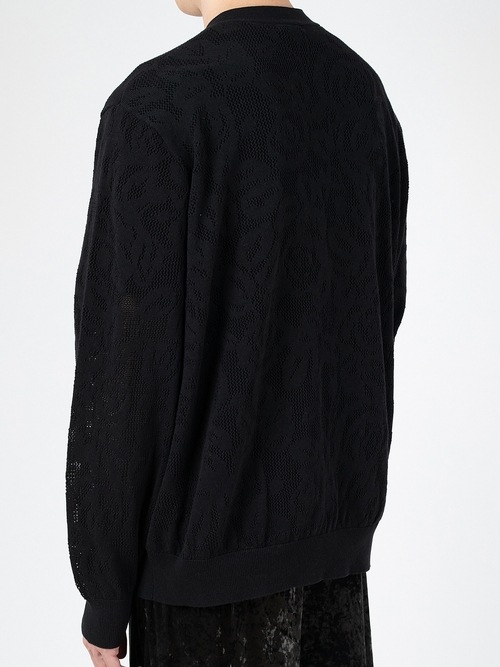 LAD MUSICIAN����å� �ߥ塼�������/FLOWER MESH CARDIGAN/BLACK