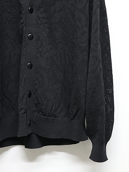LAD MUSICIAN����å� �ߥ塼�������/FLOWER MESH CARDIGAN/BLACK