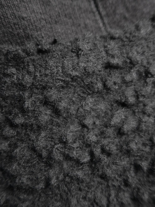 nude:masahiko maruyama ̡:ޥҥޥ/Wool Cotton Dread Boa ZIPUP JACKET/Black