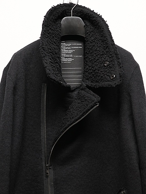 nude:masahiko maruyama ̡:ޥҥޥ/Wool Cotton Dread Boa ZIPUP JACKET/Black