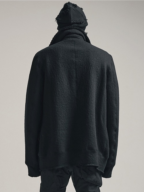 nude:masahiko maruyama ̡:ޥҥޥ/Wool Cotton Dread Boa ZIPUP JACKET/Black