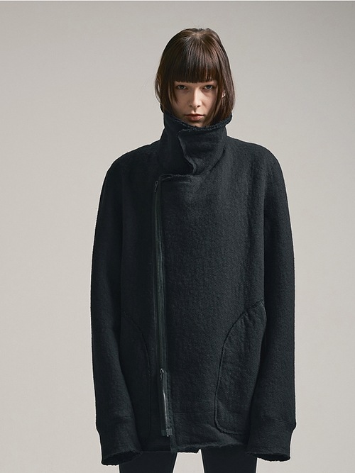 nude:masahiko maruyama ̡:ޥҥޥ/Wool Cotton Dread Boa ZIPUP JACKET/Black