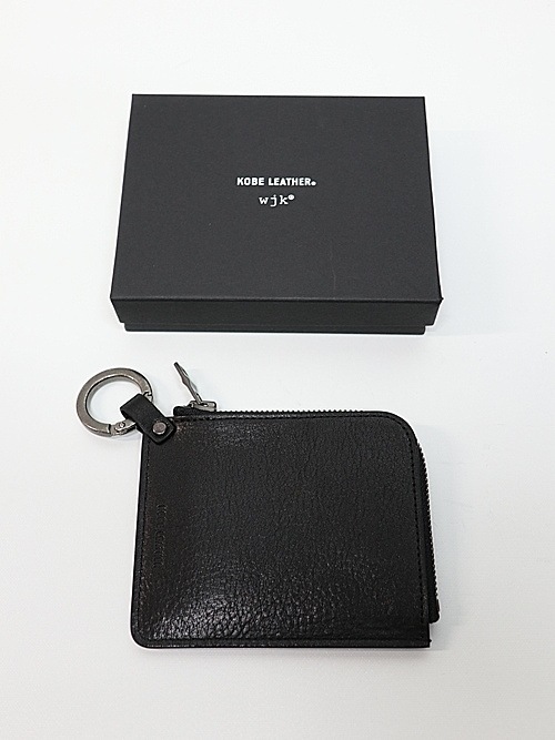 �㴰���wjk�����֥른��������/KOBE LEATHER mini wallet/black