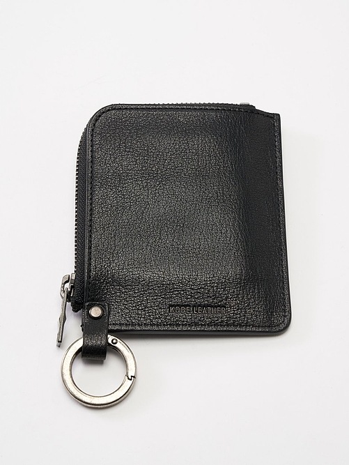 �㴰���wjk�����֥른��������/KOBE LEATHER mini wallet/black