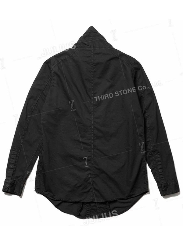 (ͽ����)8��9������ͽ��/JULIUS����ꥦ��/COTTON/NYLON TWILL SHIRT1/BLACK