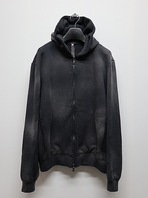 wjk�����֥른��������/fade zip-up hoodie/fade black