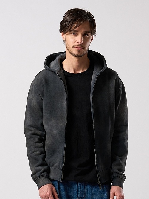 (ͽ���ʡ�9��10������ͽ��/wjk�����֥른��������/fade zip-up hoodie/fade black