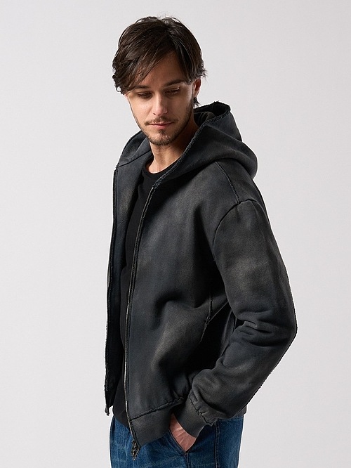 (ͽ���ʡ�9��10������ͽ��/wjk�����֥른��������/fade zip-up hoodie/fade black