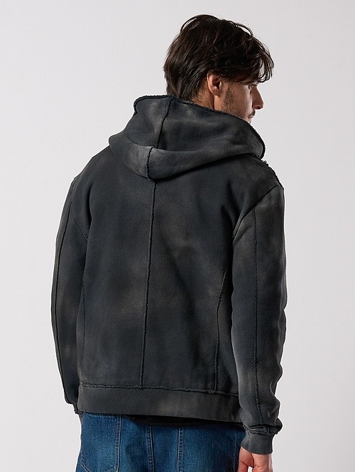 (ͽ���ʡ�9��10������ͽ��/wjk�����֥른��������/fade zip-up hoodie/fade black