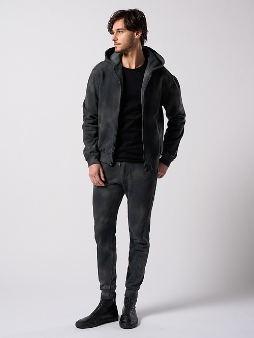 (ͽ���ʡ�9��10������ͽ��/wjk�����֥른��������/fade zip-up hoodie/fade black