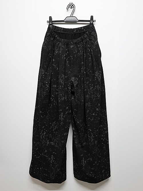 LAD MUSICIANå ߥ塼/40/T SMALL FLOWER 3T WIDE PANTS/BLACK