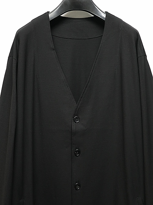 Ground Y�����饦��ɥ磻/30 HARD TWIST STRETCH JERSEY LONG CARDIGAN/BLACK