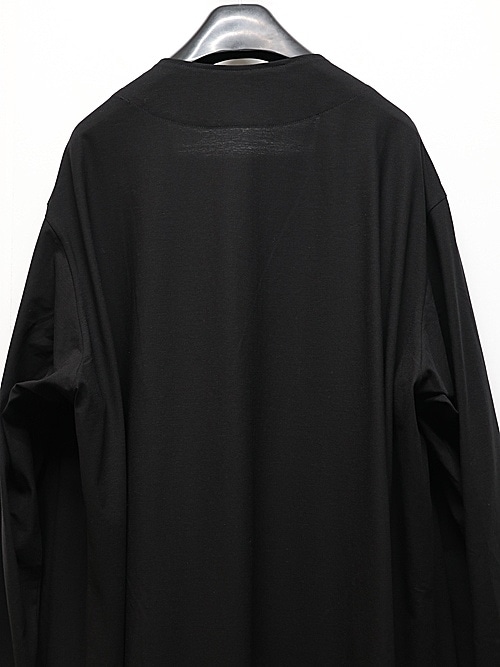 Ground Y�����饦��ɥ磻/30 HARD TWIST STRETCH JERSEY LONG CARDIGAN/BLACK