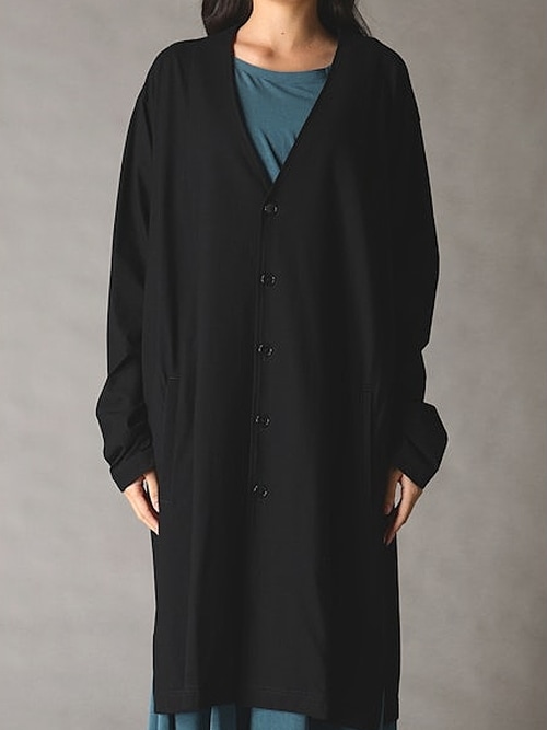 Ground Y�����饦��ɥ磻/30 HARD TWIST STRETCH JERSEY LONG CARDIGAN/BLACK