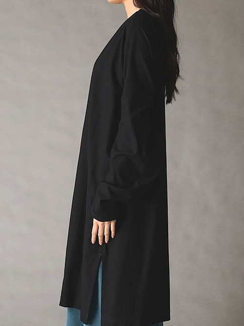 Ground Y�����饦��ɥ磻/30 HARD TWIST STRETCH JERSEY LONG CARDIGAN/BLACK