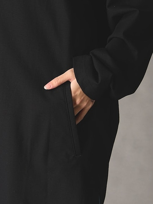 Ground Y�����饦��ɥ磻/30 HARD TWIST STRETCH JERSEY LONG CARDIGAN/BLACK