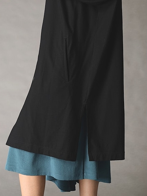 Ground Y�����饦��ɥ磻/30 HARD TWIST STRETCH JERSEY LONG CARDIGAN/BLACK