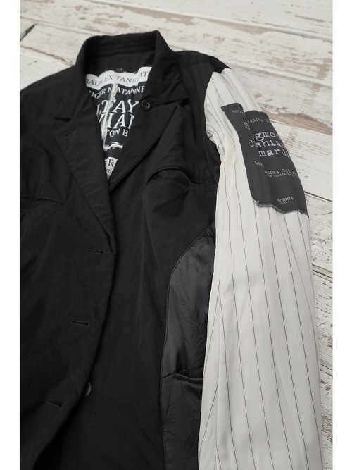 �㴰���nude:masahiko maruyama ���̡���:�ޥ��ҥ��ޥ���/OVERSIZED LONG JACKET w/PRINTED PATCHES/Black