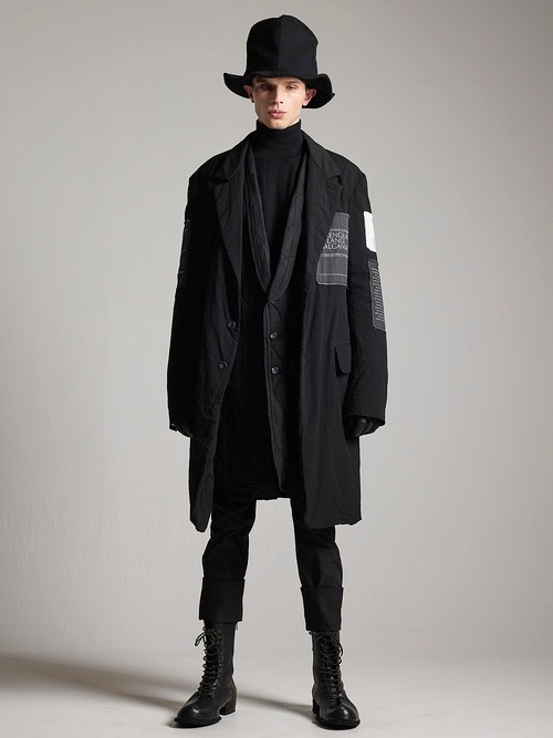 �㴰���nude:masahiko maruyama ���̡���:�ޥ��ҥ��ޥ���/OVERSIZED LONG JACKET w/PRINTED PATCHES/Black