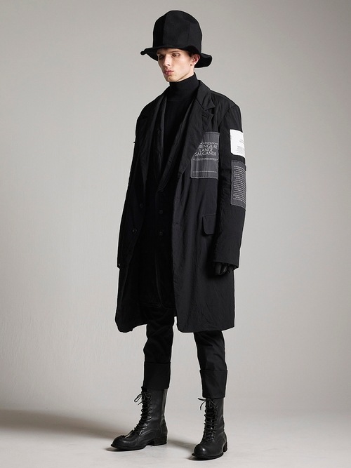 �㴰���nude:masahiko maruyama ���̡���:�ޥ��ҥ��ޥ���/OVERSIZED LONG JACKET w/PRINTED PATCHES/Black