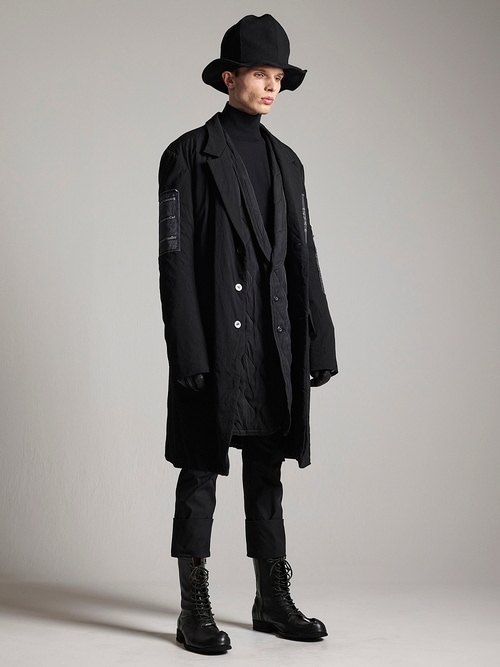 �㴰���nude:masahiko maruyama ���̡���:�ޥ��ҥ��ޥ���/OVERSIZED LONG JACKET w/PRINTED PATCHES/Black