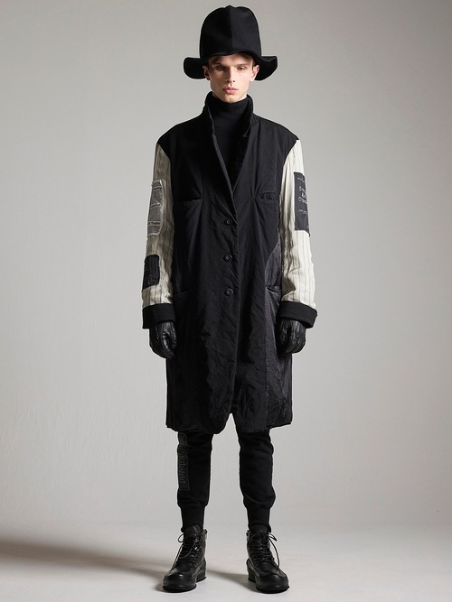 �㴰���nude:masahiko maruyama ���̡���:�ޥ��ҥ��ޥ���/OVERSIZED LONG JACKET w/PRINTED PATCHES/Black