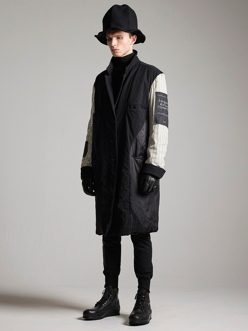 �㴰���nude:masahiko maruyama ���̡���:�ޥ��ҥ��ޥ���/OVERSIZED LONG JACKET w/PRINTED PATCHES/Black