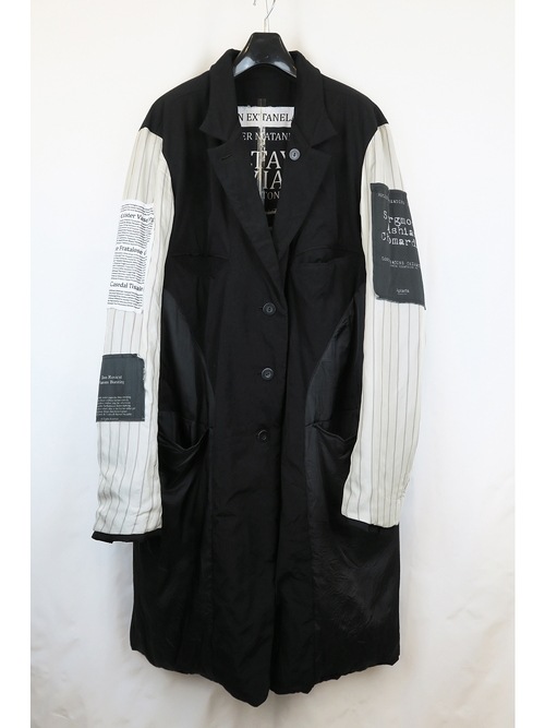 �㴰���nude:masahiko maruyama ���̡���:�ޥ��ҥ��ޥ���/OVERSIZED LONG JACKET w/PRINTED PATCHES/Black