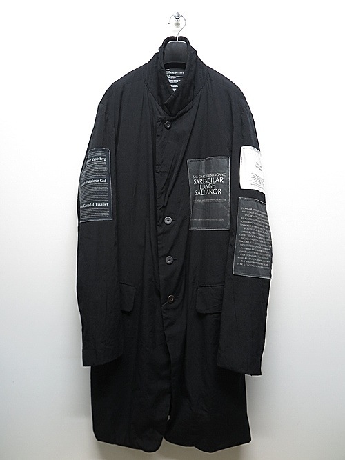 �㴰���nude:masahiko maruyama ���̡���:�ޥ��ҥ��ޥ���/OVERSIZED LONG JACKET w/PRINTED PATCHES/Black