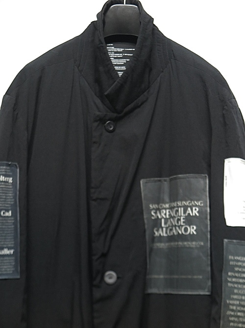 �㴰���nude:masahiko maruyama ���̡���:�ޥ��ҥ��ޥ���/OVERSIZED LONG JACKET w/PRINTED PATCHES/Black