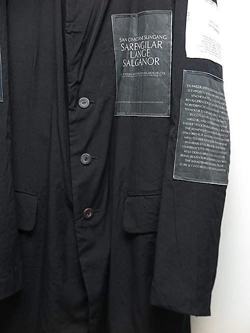 �㴰���nude:masahiko maruyama ���̡���:�ޥ��ҥ��ޥ���/OVERSIZED LONG JACKET w/PRINTED PATCHES/Black