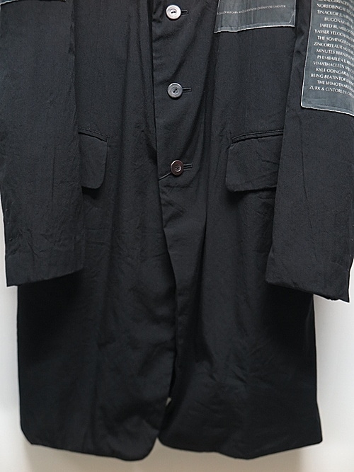 �㴰���nude:masahiko maruyama ���̡���:�ޥ��ҥ��ޥ���/OVERSIZED LONG JACKET w/PRINTED PATCHES/Black