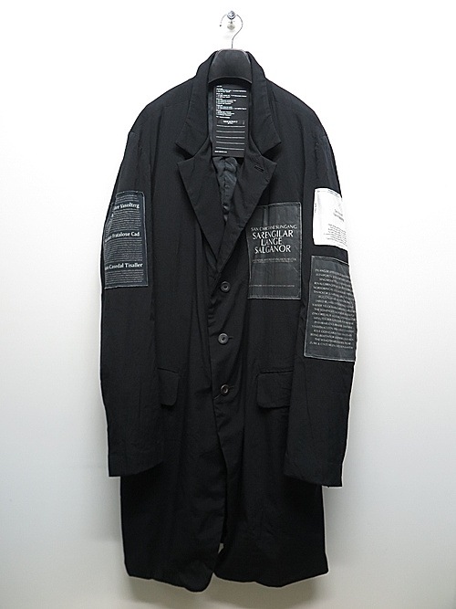 �㴰���nude:masahiko maruyama ���̡���:�ޥ��ҥ��ޥ���/OVERSIZED LONG JACKET w/PRINTED PATCHES/Black