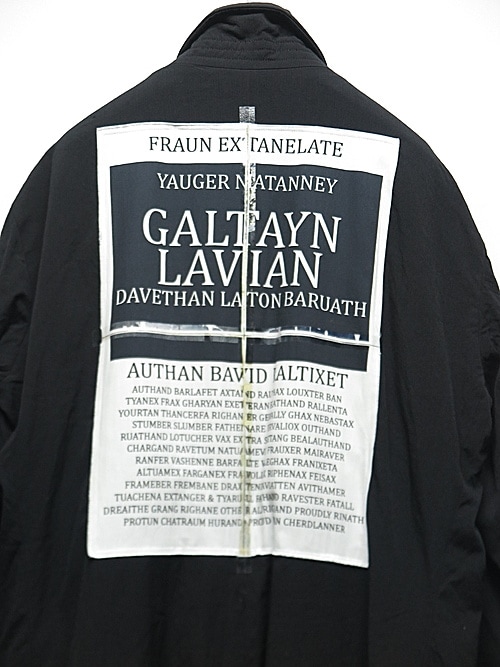 �㴰���nude:masahiko maruyama ���̡���:�ޥ��ҥ��ޥ���/OVERSIZED LONG JACKET w/PRINTED PATCHES/Black