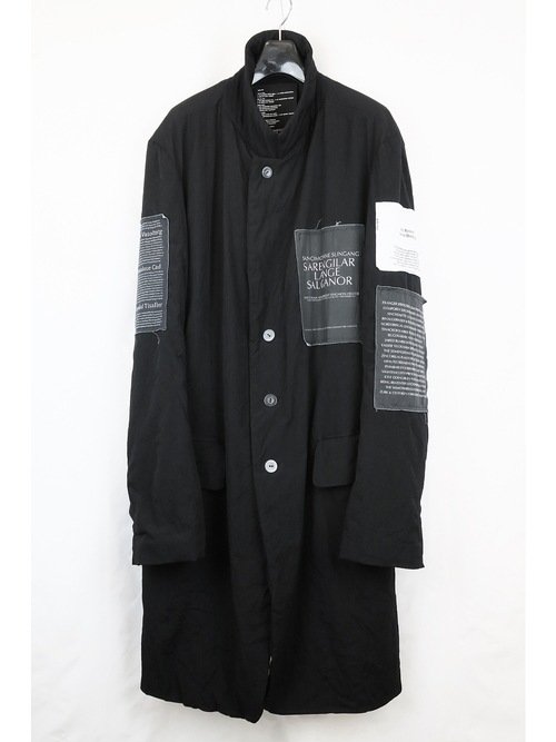 �㴰���nude:masahiko maruyama ���̡���:�ޥ��ҥ��ޥ���/OVERSIZED LONG JACKET w/PRINTED PATCHES/Black