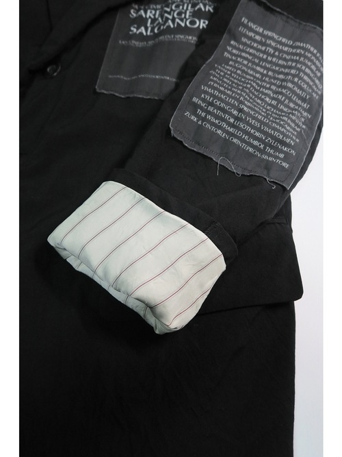 �㴰���nude:masahiko maruyama ���̡���:�ޥ��ҥ��ޥ���/OVERSIZED LONG JACKET w/PRINTED PATCHES/Black