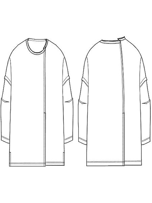 SALE40%OFF/Ground Y�����饦��ɥ磻/30/- FINE PLAIN STITCH SWITCHING TUCK T/OFF WHITE.