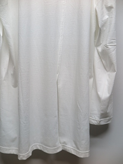 SALE40%OFF/Ground Y�����饦��ɥ磻/30/- FINE PLAIN STITCH SWITCHING TUCK T/OFF WHITE.