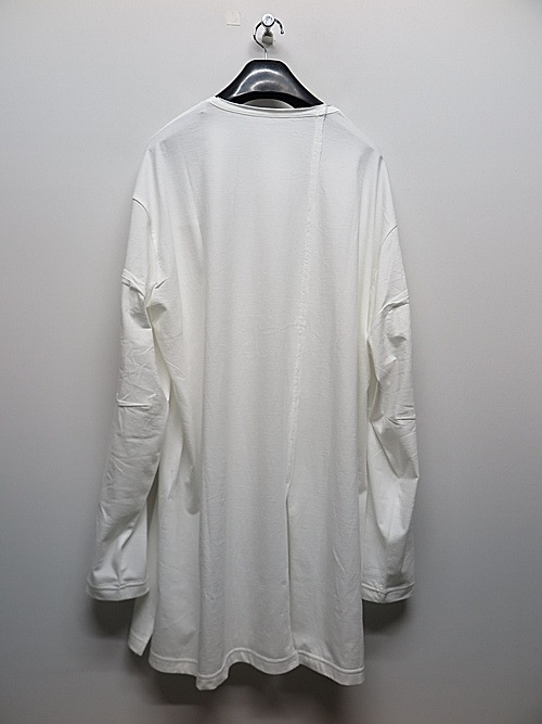 SALE40%OFF/Ground Y�����饦��ɥ磻/30/- FINE PLAIN STITCH SWITCHING TUCK T/OFF WHITE.