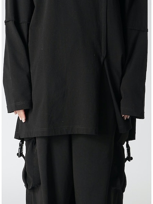 SALE40%OFF/Ground Y�����饦��ɥ磻/30/- FINE PLAIN STITCH SWITCHING TUCK T/OFF WHITE.