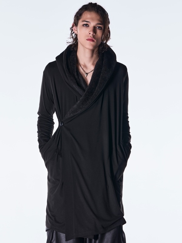 (ͽ���ʡ�10������11������ͽ��/kiryuyrik������奦����奦/Heat Tech BEATENJIKU Wrap Cardigan/Black