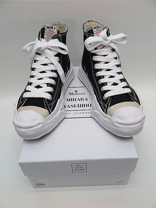 �㴰���Maison MIHARA YASUHIRO��"HANK" OG Sole Canvas High-top Sneaker/BLK