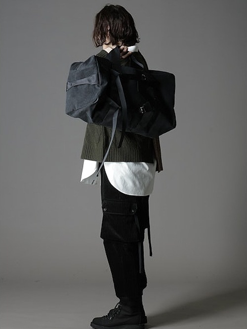 SALE30%OFF/Ground Y�����饦��ɥ磻/CANVAS DUFFLE BAG/BLACK.