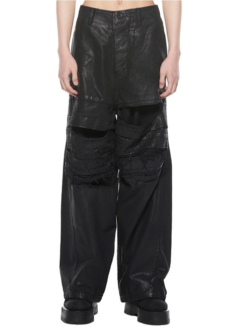 JULIUS����ꥦ��/10oz DENIM TROUSERS8/BLACK