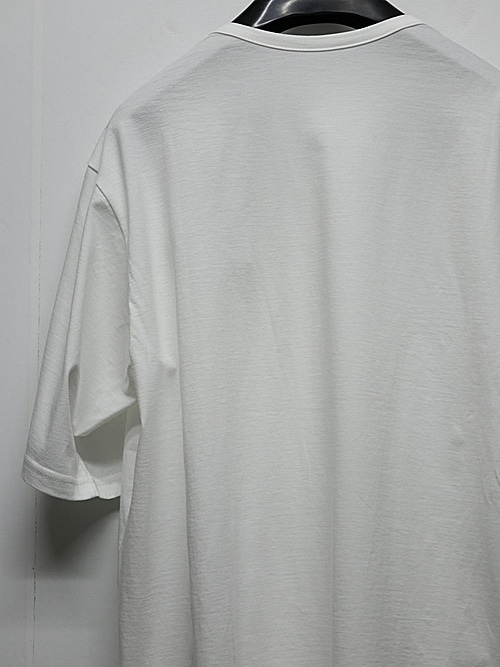 Ground Y�����饦��ɥ磻/30-/COTTON JERSEY LICKING SHOUR SLEEVED T/OFF WHITE