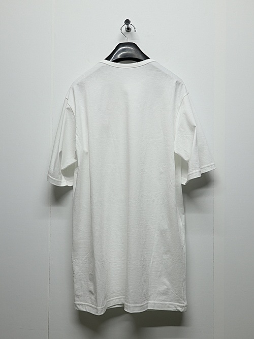 Ground Y�����饦��ɥ磻/30-/COTTON JERSEY LICKING SHOUR SLEEVED T/OFF WHITE