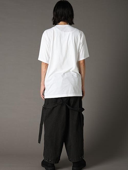 Ground Y�����饦��ɥ磻/30-/COTTON JERSEY LICKING SHOUR SLEEVED T/OFF WHITE