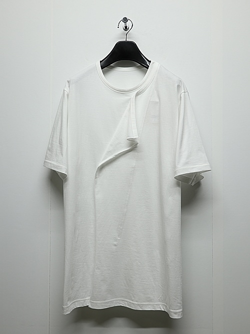 Ground Y�����饦��ɥ磻/30-/COTTON JERSEY LICKING SHOUR SLEEVED T/OFF WHITE