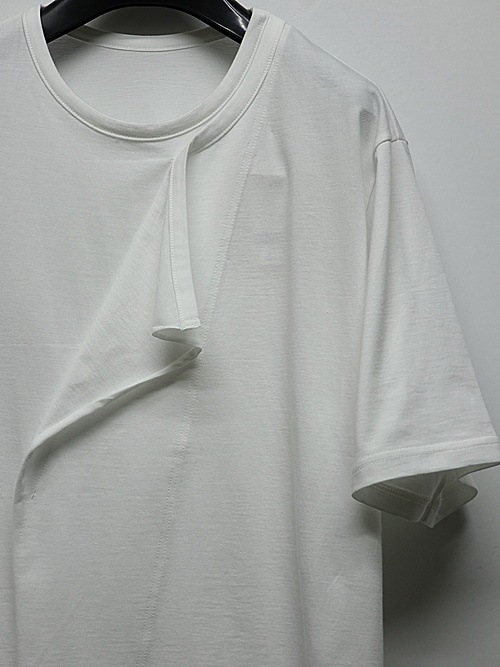 Ground Y�����饦��ɥ磻/30-/COTTON JERSEY LICKING SHOUR SLEEVED T/OFF WHITE